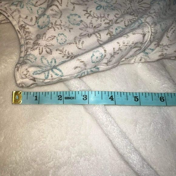 Woolrich Womens Cream Floral Tank Top Size Large V Neck Sleeveless Lounge - Picture 10 of 11